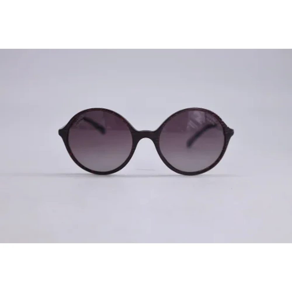 Chanel Vintage Pre-owned Acetate sunglasses Black Dames