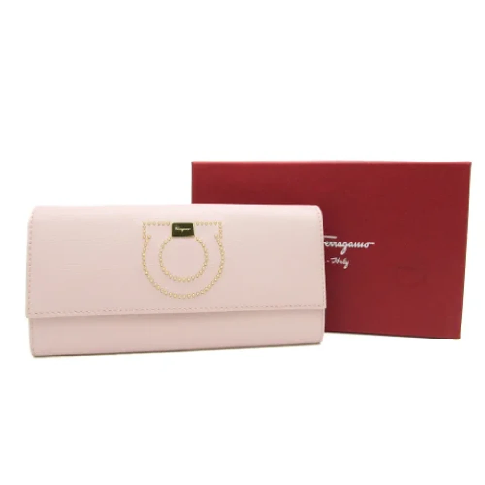 Salvatore Ferragamo Pre-owned Leather wallets Pink Dames
