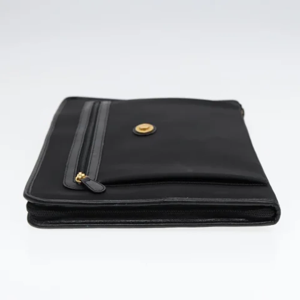 Burberry Vintage Pre-owned Leather clutches Black Dames