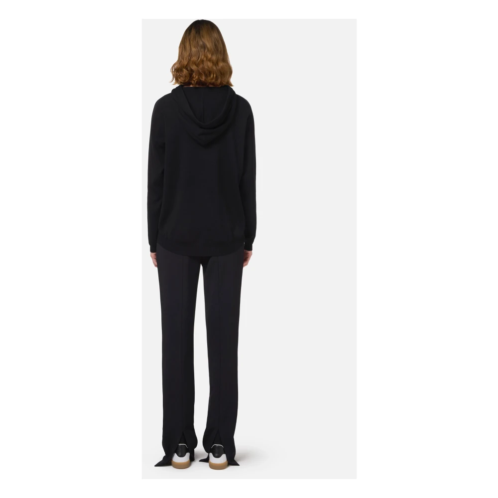 Elisabetta Franchi Stijlvolle Gebreide Top voor Vrouwen Black Dames