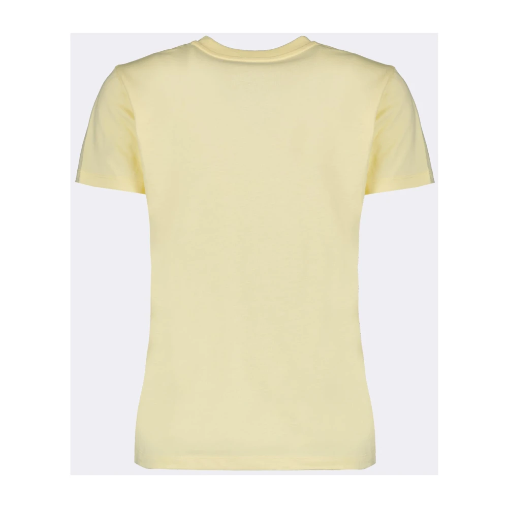 Moncler Logo Print Dames T-shirt Yellow Dames