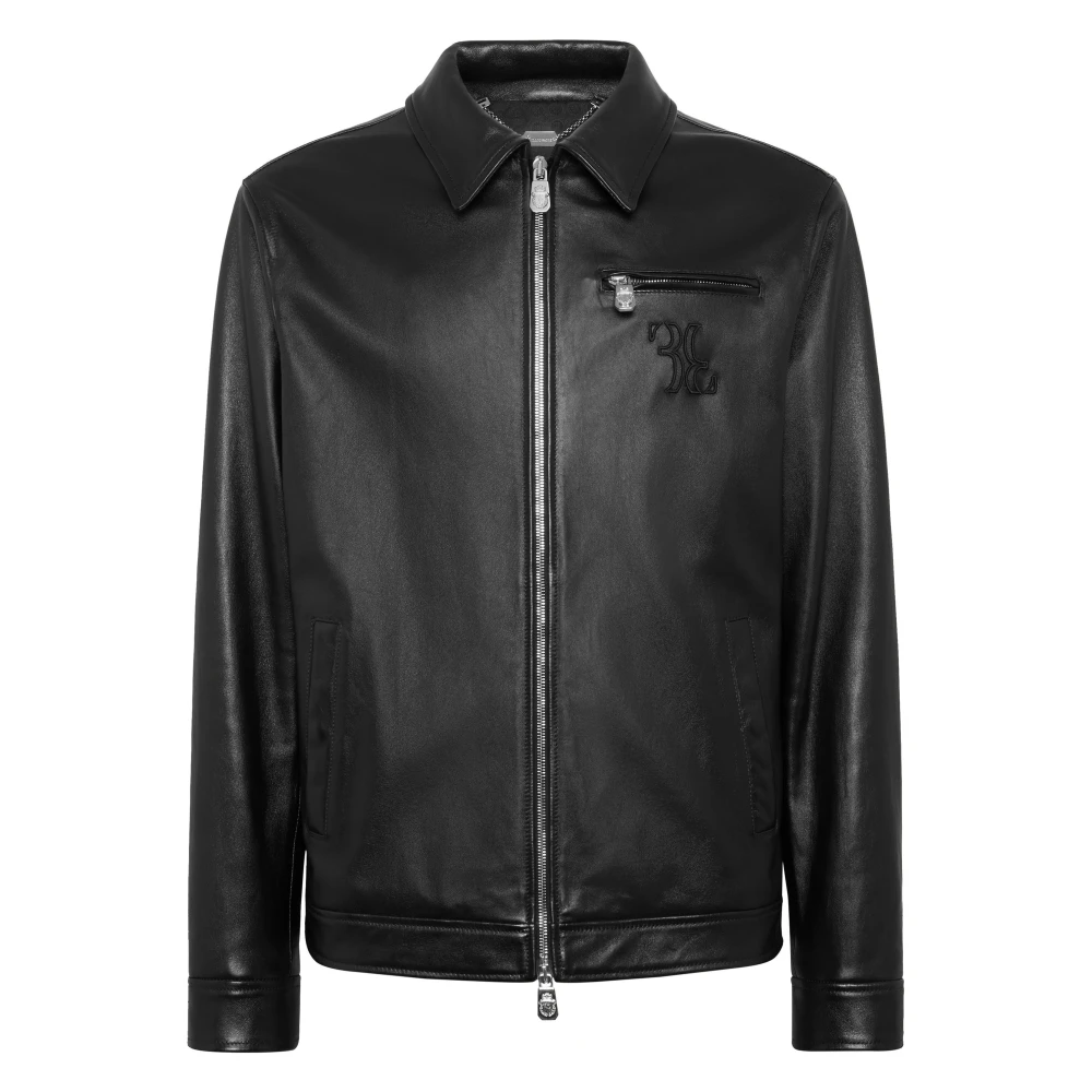 Billionaire Homme Noir - Blouson En Cuir Nappa - Vestes - Taille: 2XL