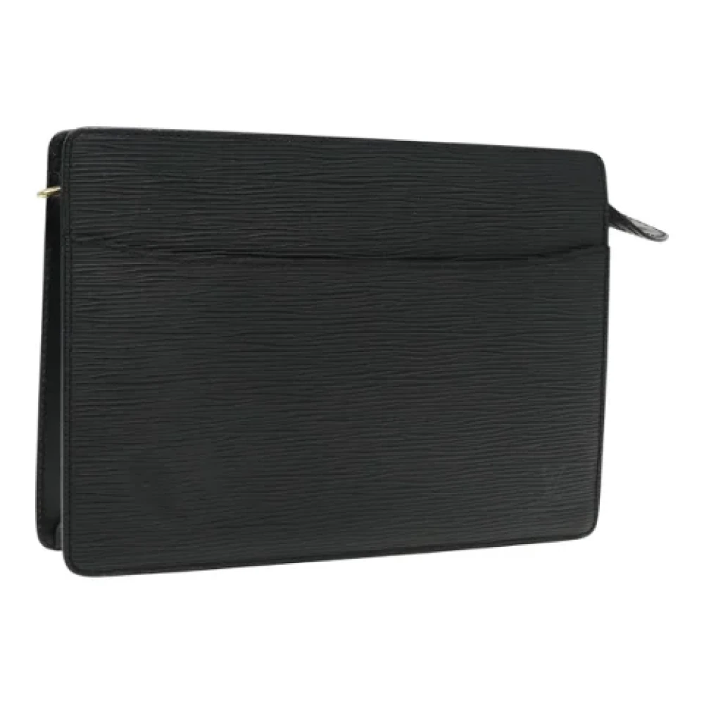 Louis Vuitton Vintage Pre-owned Leather clutches Black Dames