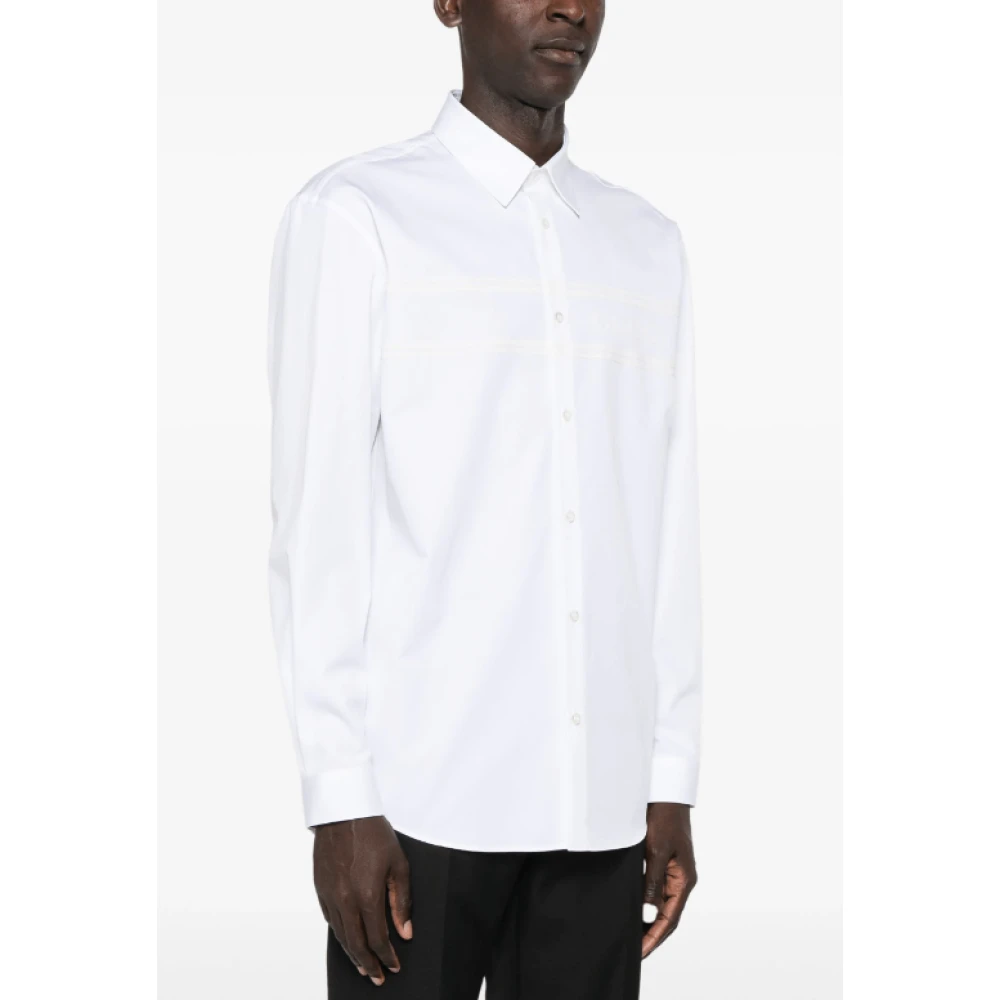 Gucci Wit Katoenen Logo Shirt White Heren