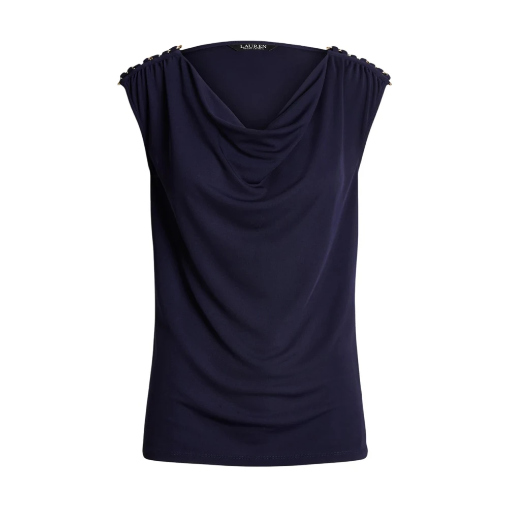 Ralph Lauren Women's Blue Sleeveless Tops, Xs, Short Sleeve T-Shirt