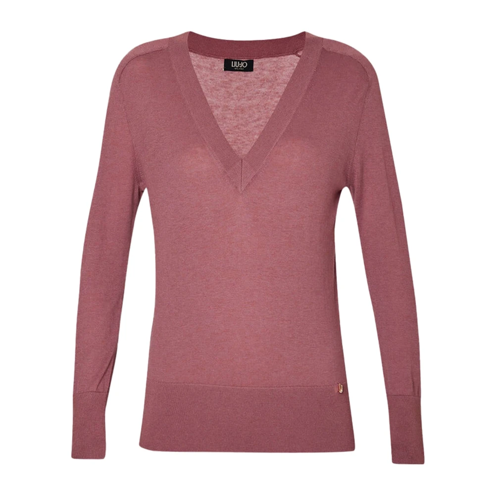 Liu Jo Roze Katoen Kasjmier Trui Pink Dames