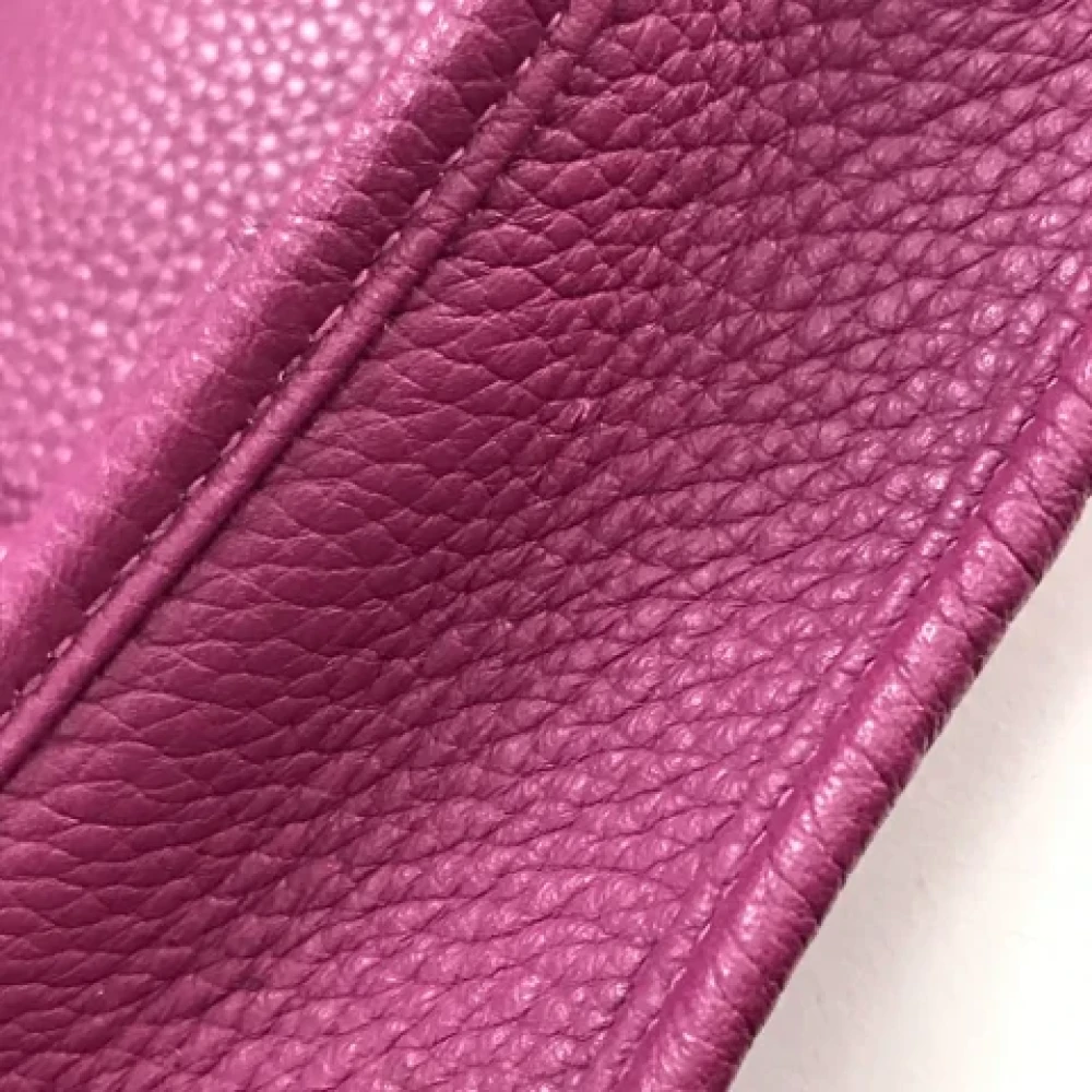Hermès Vintage Pre-owned Leather shoulder-bags Purple Dames