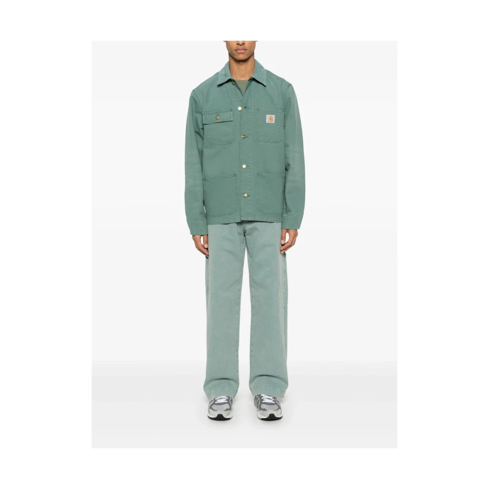 Carhartt WIP Lichtgroene knoopsluiting buitenkleding jas Green Heren