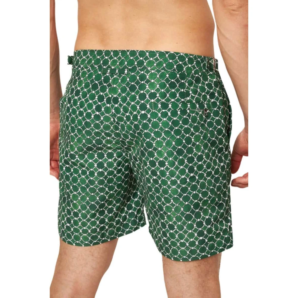 Orlebar Brown Kustgroene Geo Tegel Zwemshorts Green Heren
