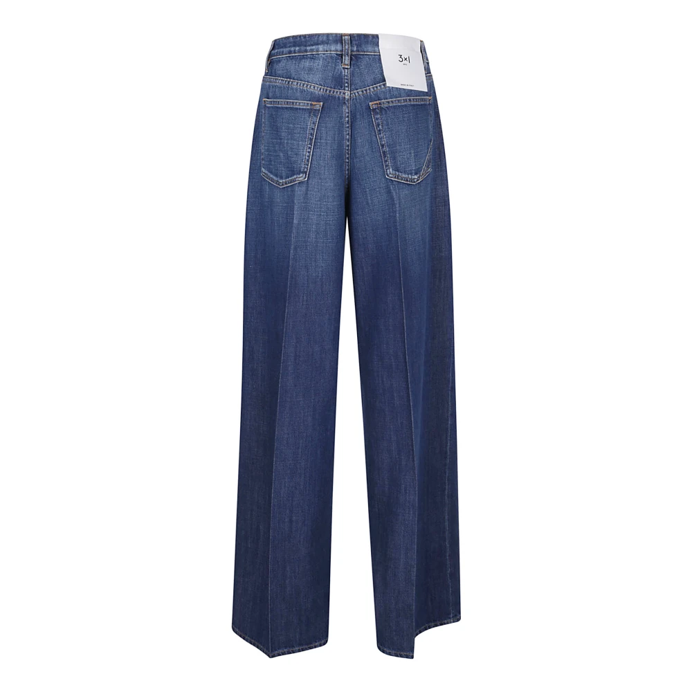 3X1 Denim Jeans Katoen-Lyocell Mix Gemaakt in Italië Blue Dames