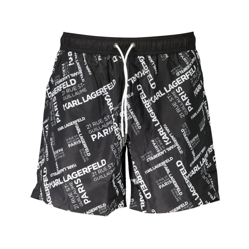 Karl Lagerfeld Men's Black Beachwear, S, Swimming Boxer