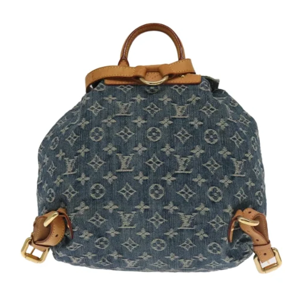 Louis Vuitton Vintage Pre-owned Denim backpacks Blue Dames
