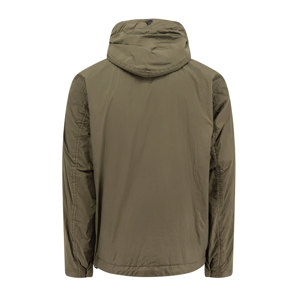 Stone Island Crinkle Reps Parka met Verborgen Capuchon Green Heren