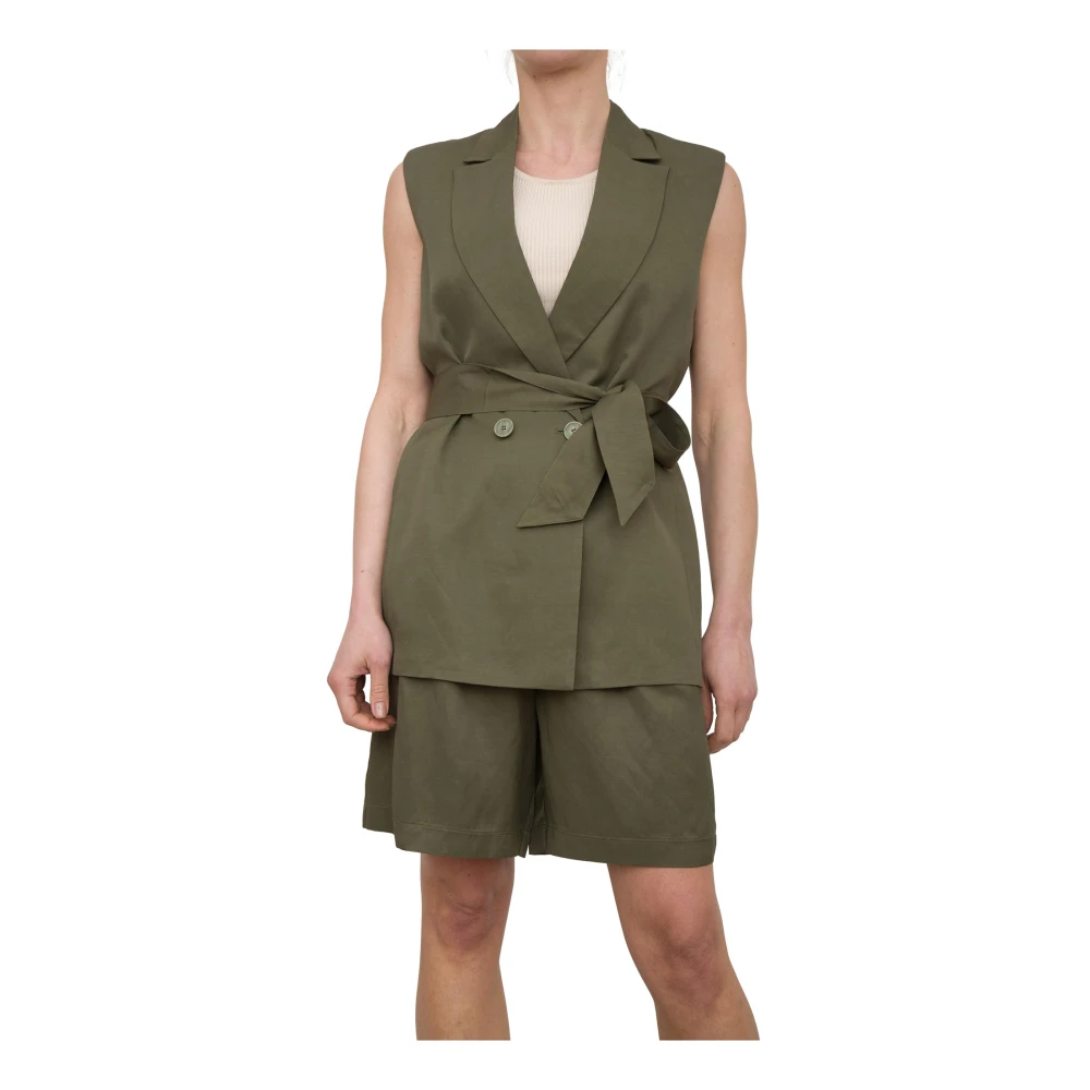 Nenette Donna Verde - Giacca S/Maniche Monopetto - Jackets - L