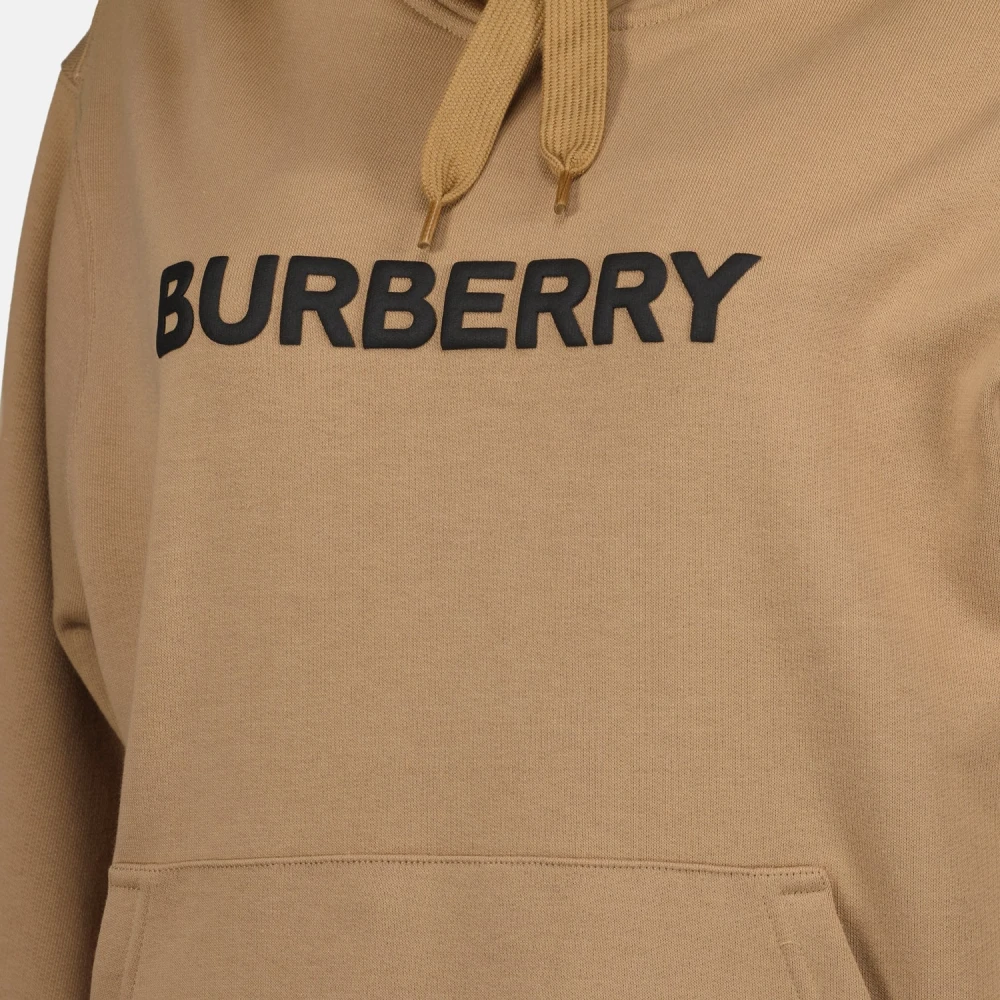 Burberry Bruine Biologisch Katoenen Hoodie met Logo Brown Dames
