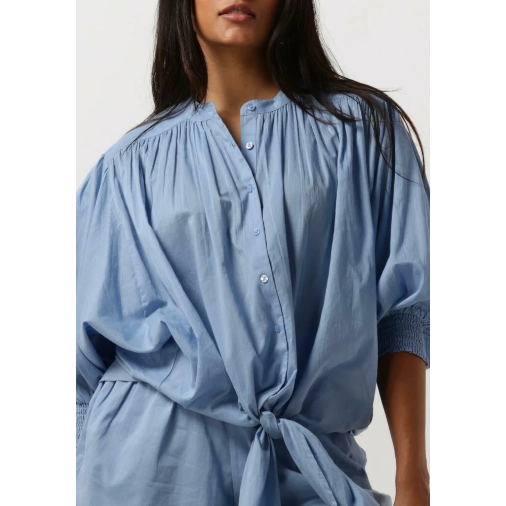 Ibana Elegante Lichtblauwe Blouse Tinca Blue Dames