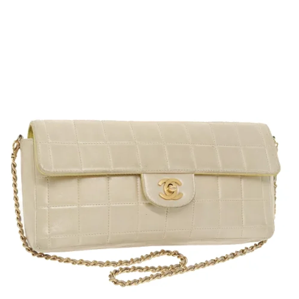 Chanel Vintage Pre-owned Leather chanel-bags Beige Dames