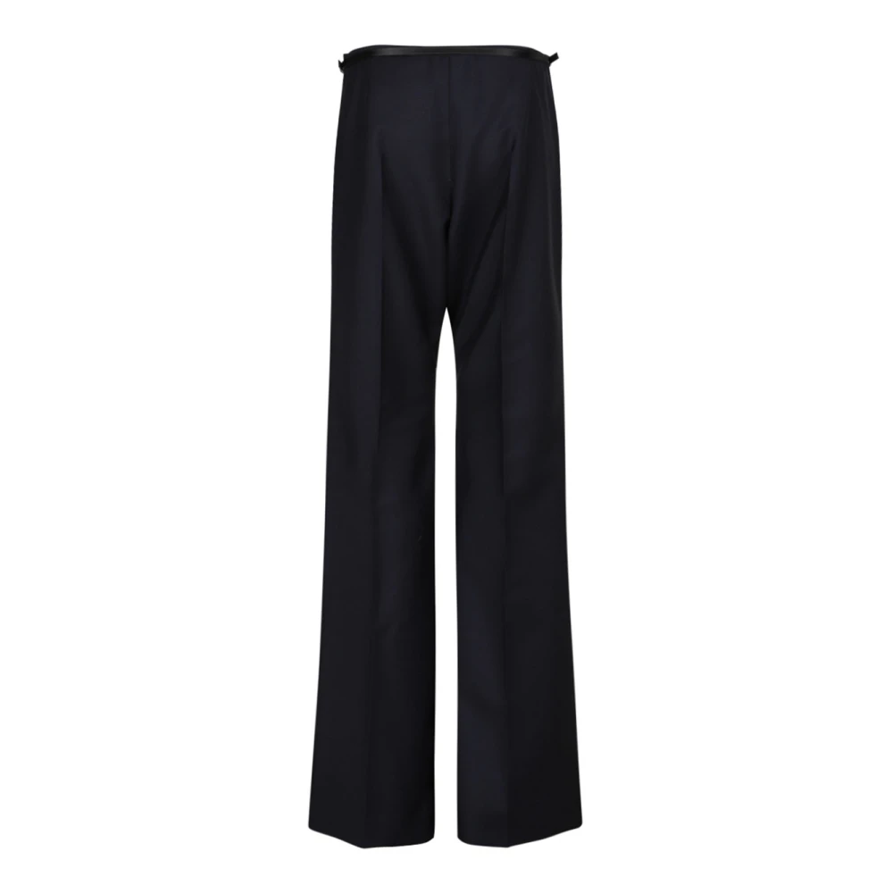 Givenchy Zwarte Flare Broek Wol Mohair Blue Dames