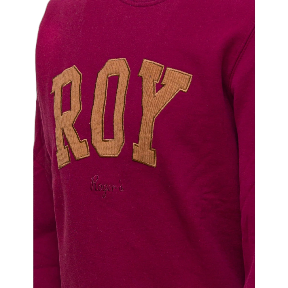 Roy Roger's Katoenen Jersey Crewneck Sweatshirt Red Heren