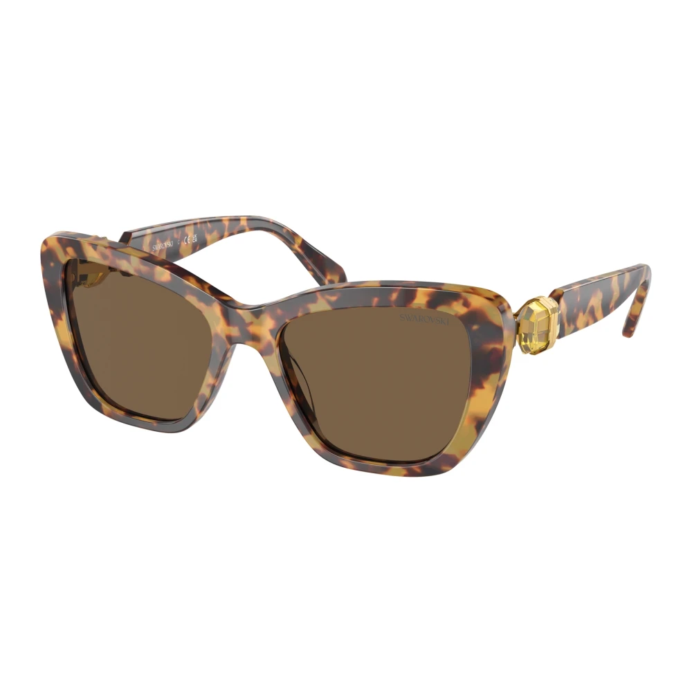 Swarovski Women's Brown Sunglasses,, Stylish Sunglasses With Colorful Lenses Medium