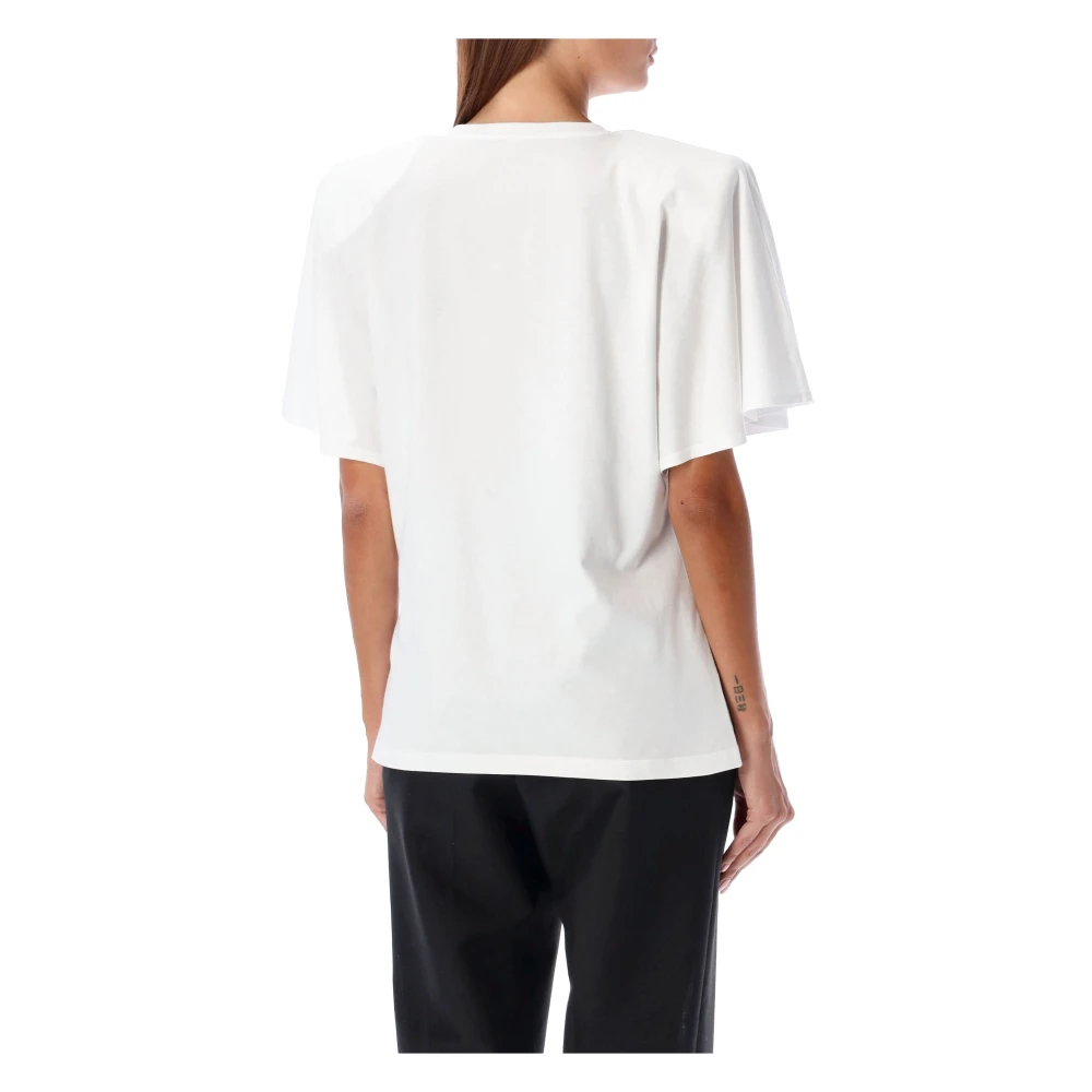 Stella Mccartney Lips Print White T-Shirt White Dames