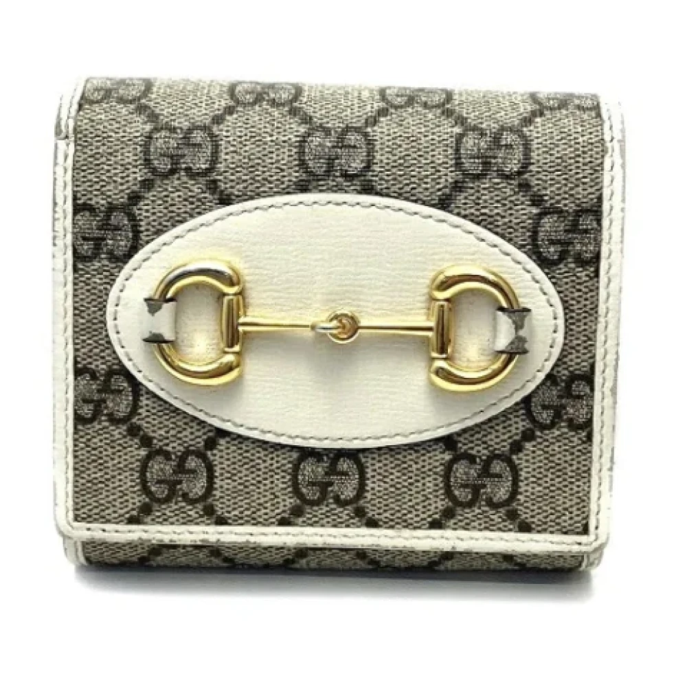 Gucci Vintage Pre-owned Leather wallets White Dames