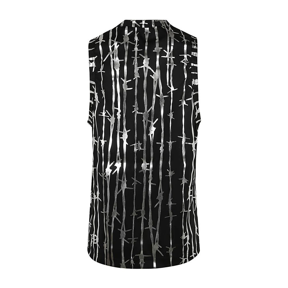 Comme des Garçons Zwart Zilver Dames T-Shirt Black Dames