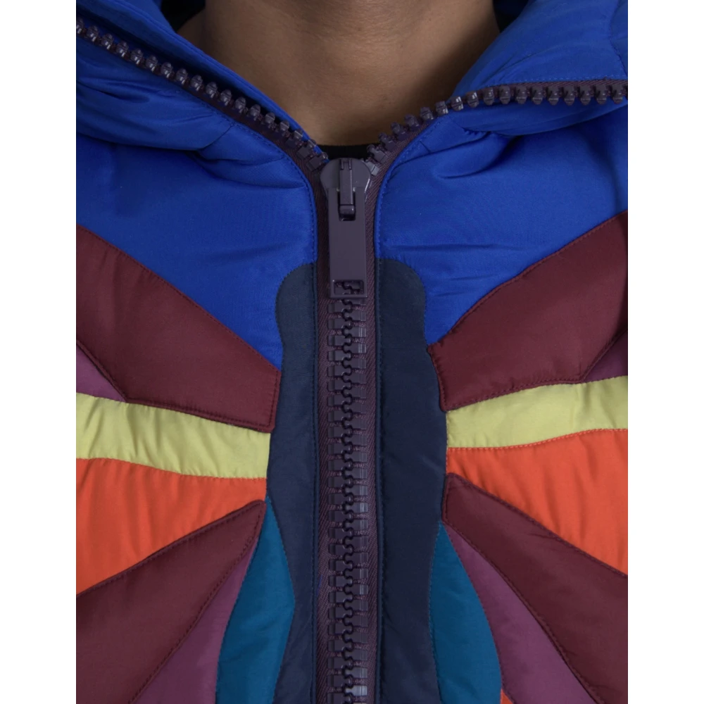 Dolce & Gabbana Multicolor Vlinder Hooded Pufferjas Multicolor Heren