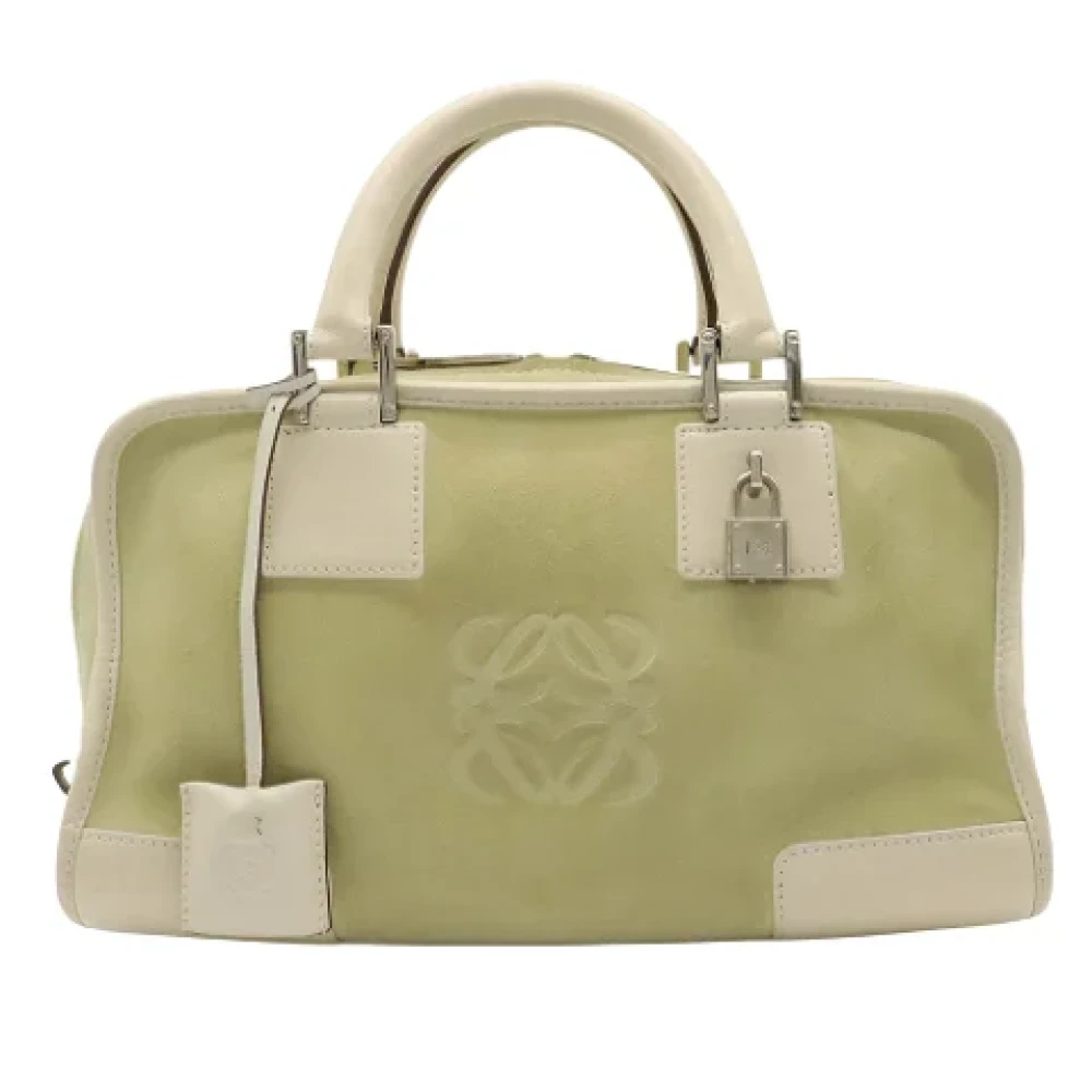 Loewe Pre-owned Suede handbags Green Dames