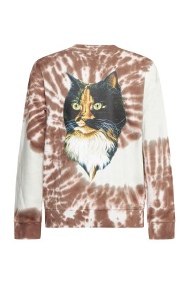 sweat-shirt-tie-dye-avec-imprime-chat