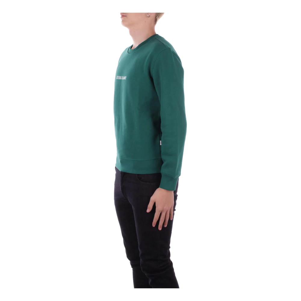 Guess Groene Logo Front Sweater Green Heren