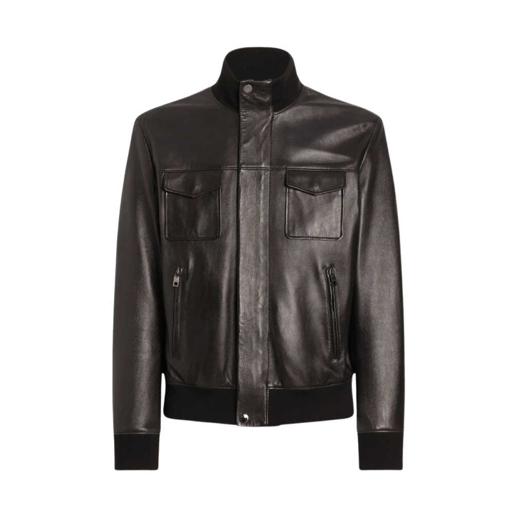 Dolce & Gabbana Coats - Male - Bomber Jackets - Brown - L - Jackets