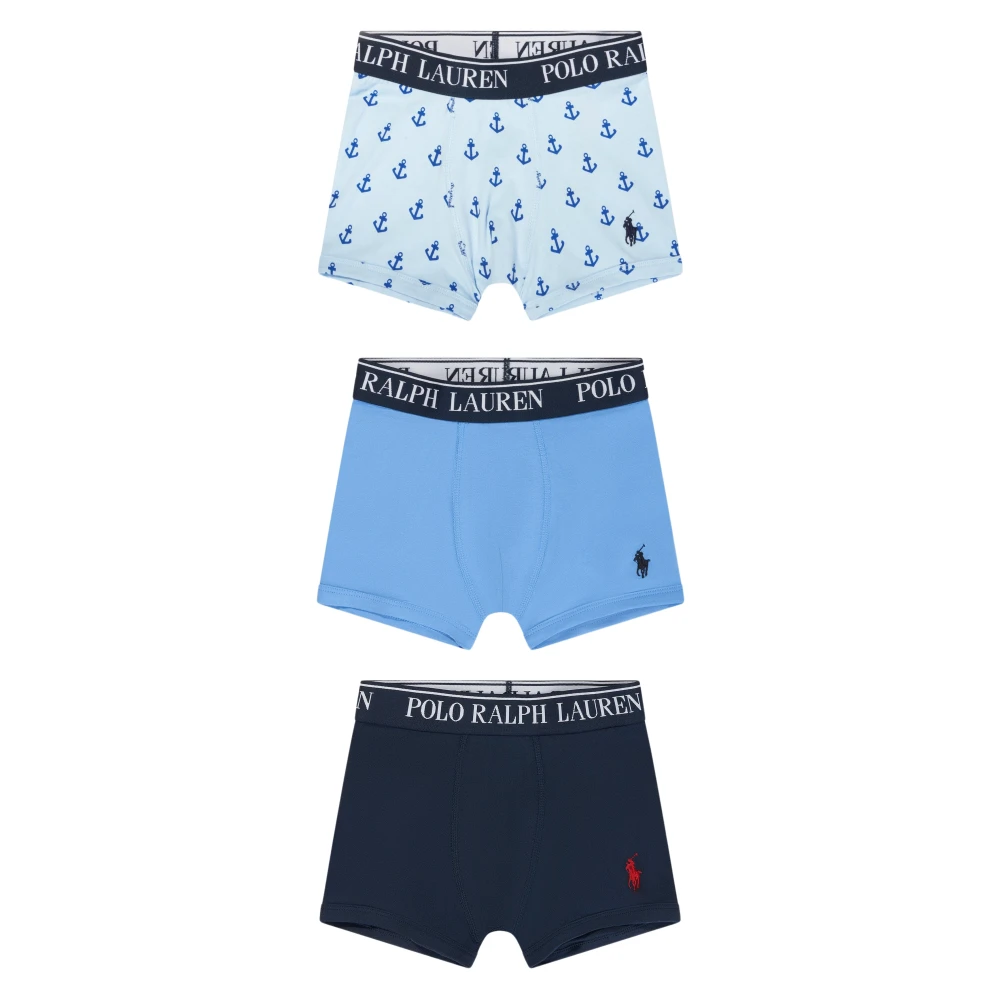 Ralph Lauren Boys Blue Shorts, 8 Y, 3 Pack Boxer Shorts Set