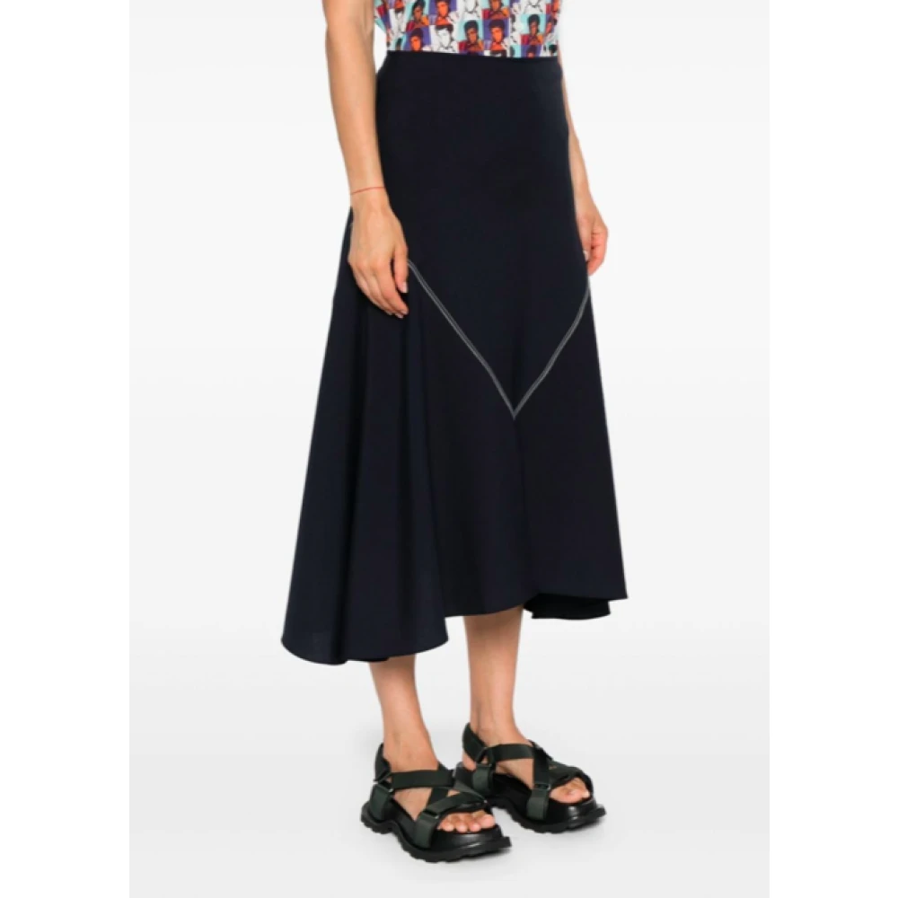 Marni Navy A-Lijn Rok Blue Dames