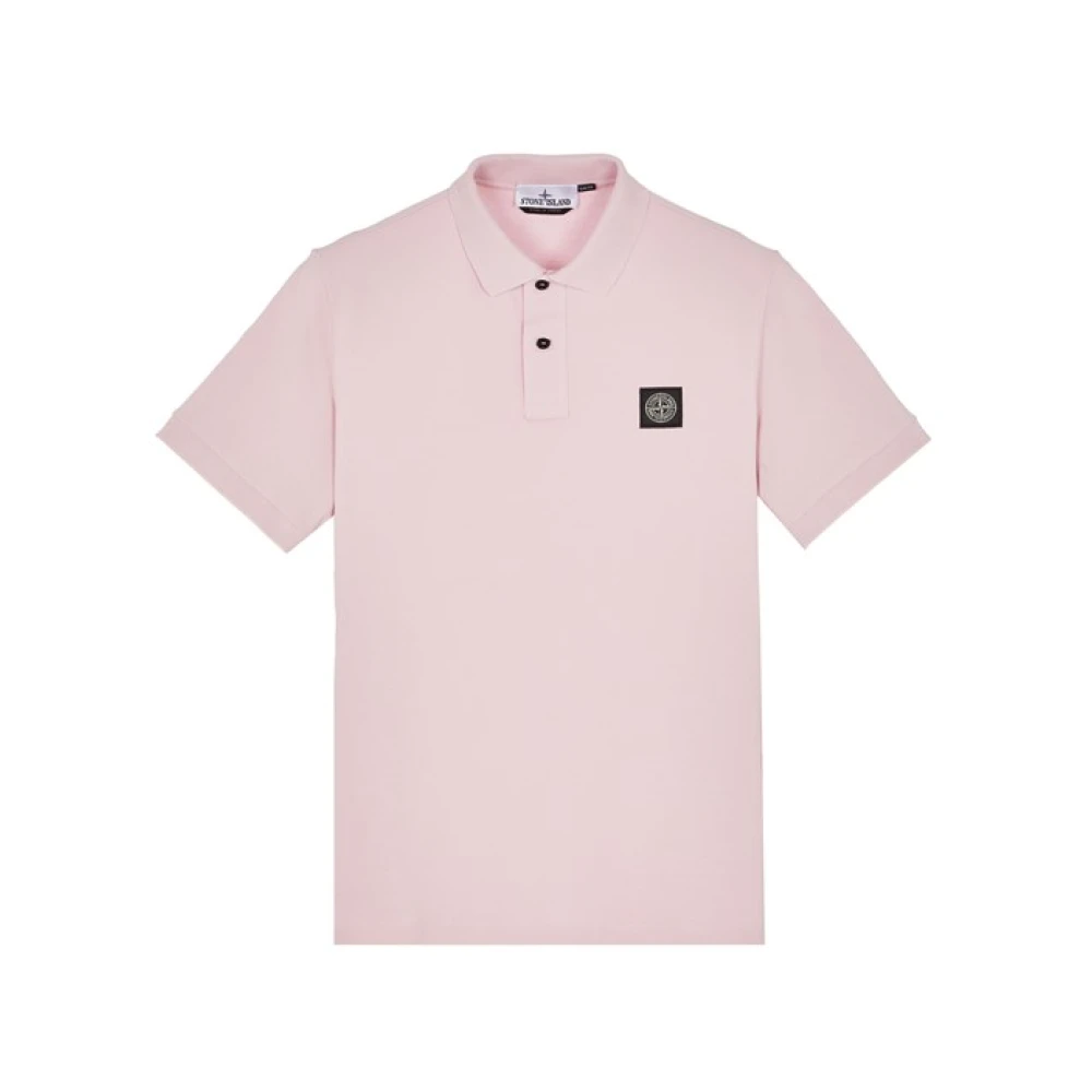 Stone Island Roze Polo Slim Fit Pink Heren