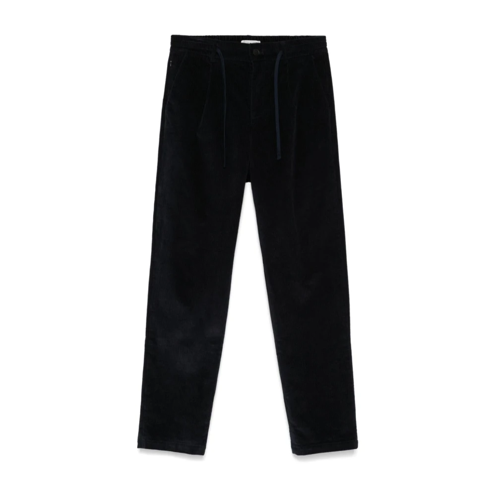 MC2 Saint Barth Blauwe Corduroy Broek met Trekkoord Taille Blue Heren