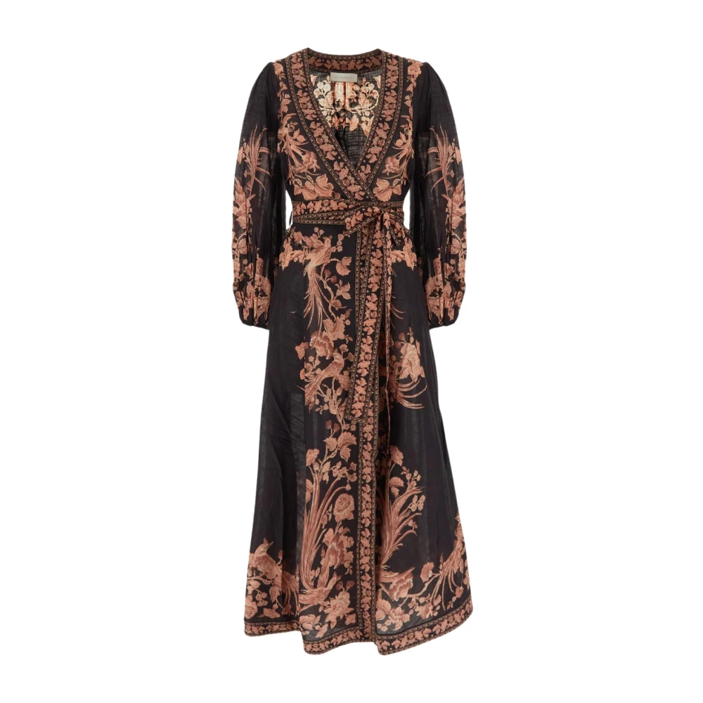 Zimmermann Katoenen Wrap Midi Jurk Multicolor Dames