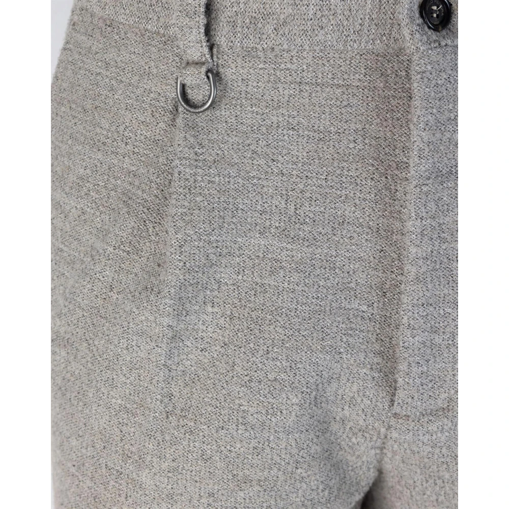 Paolo Pecora Heren Chino Broek met Plooien Gray Heren