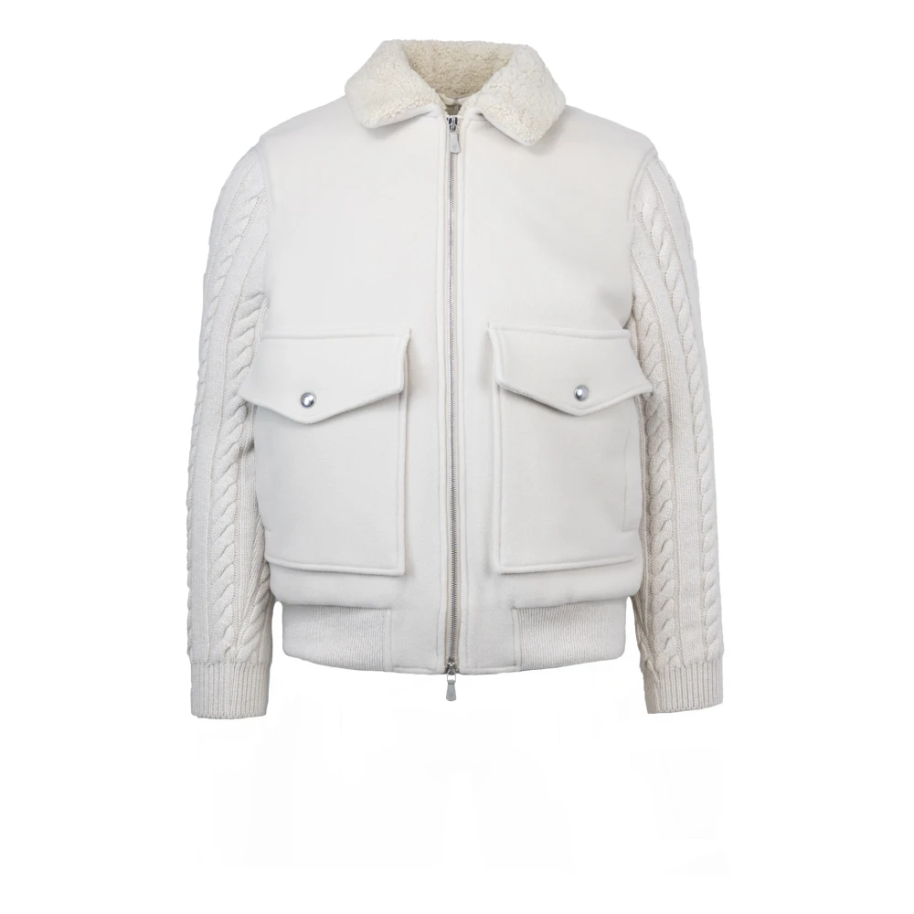 Eleventy Beige Lyxig Ull Cashmere Jackor