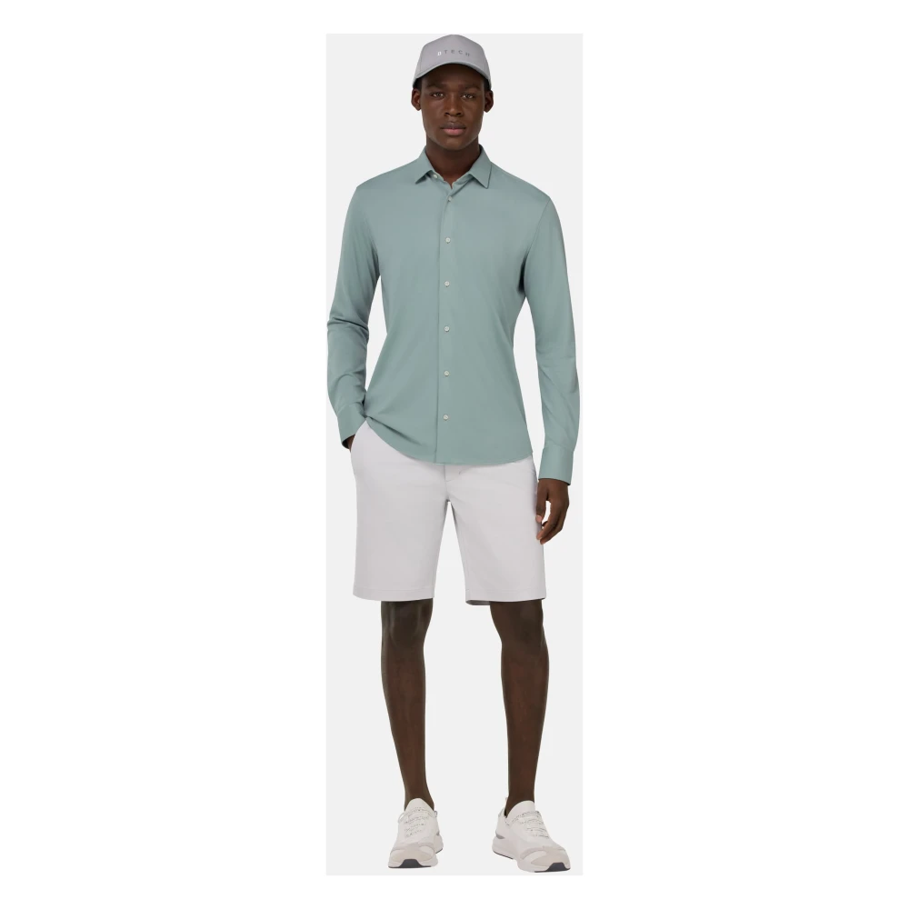 Boggi Milano S.Cafè Regular High-Performance Piqué Poloshirt Green Heren