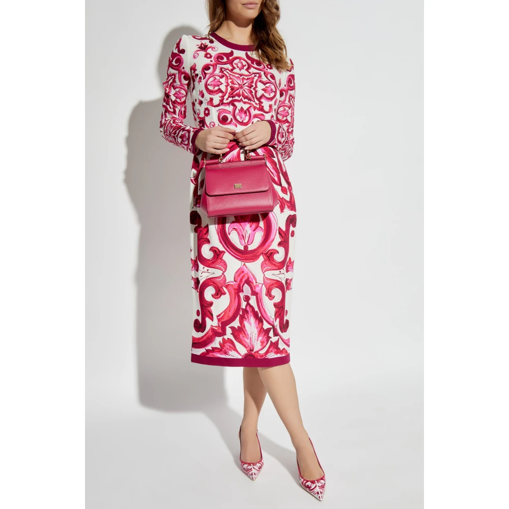 Dolce & Gabbana Jurk met Majocila patroon Pink Dames