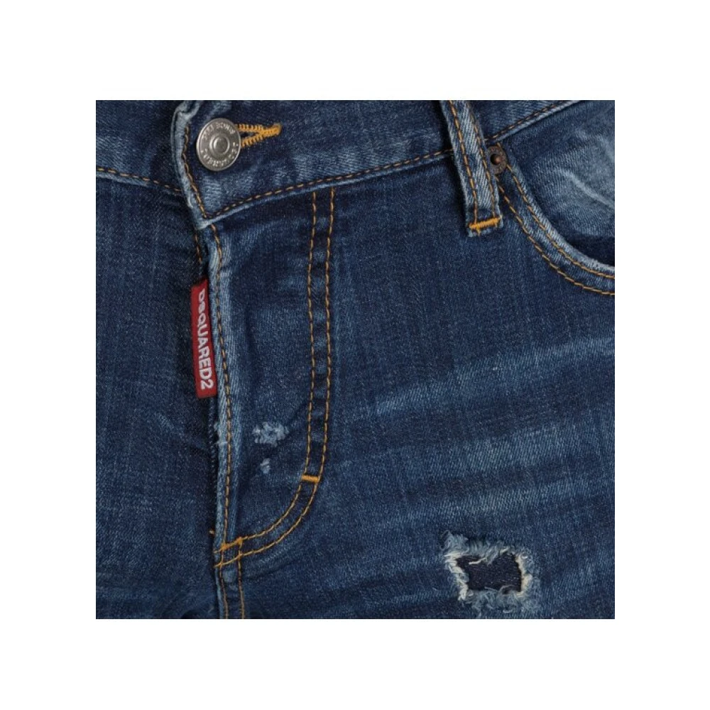Dsquared2 Luxe Blauwe Slim Jeans Blue Heren