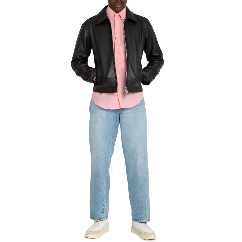 Sunflower Gestreepte Button Down Shirt Pink Heren