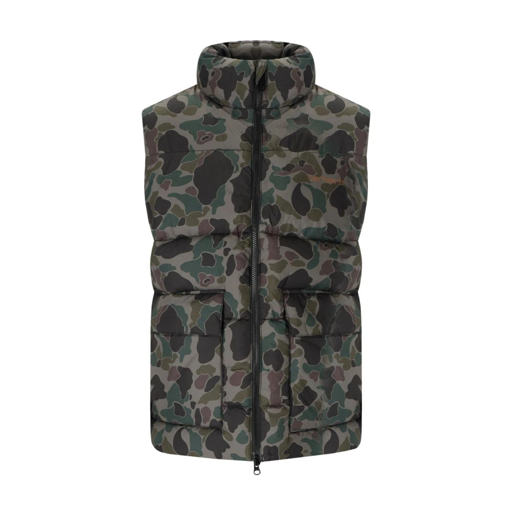 Carhartt Wip Men's Gray Springfield Camo Duck Vest - Waistcoats - S - Jackets