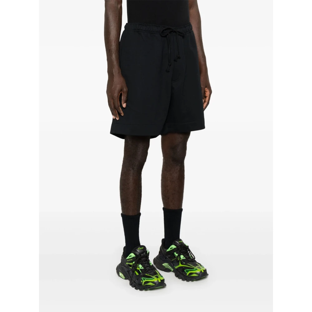 Y-3 Luxe Logo-Print Track Shorts Black Heren