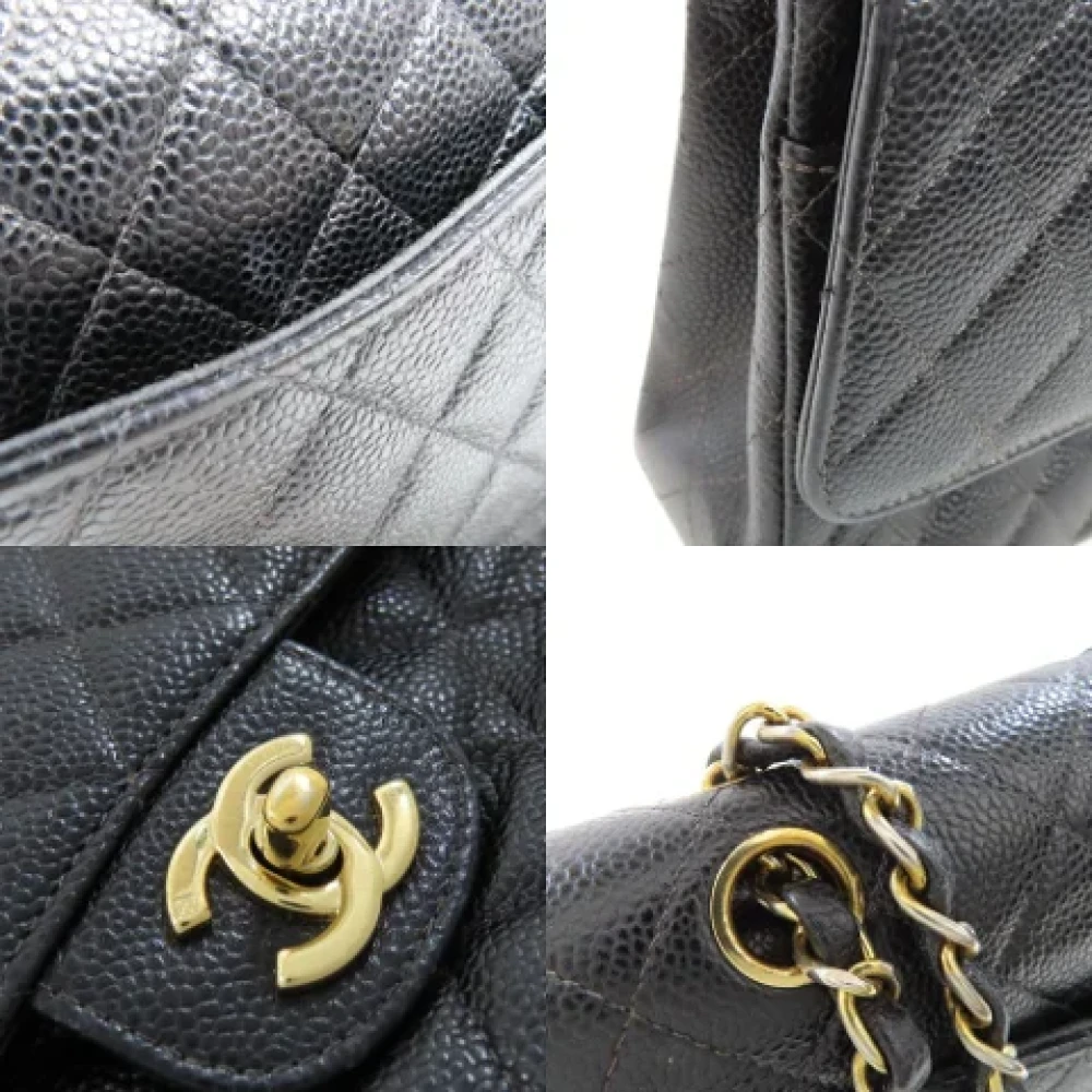 Chanel Vintage Pre-owned Leather shoulder-bags Black Dames