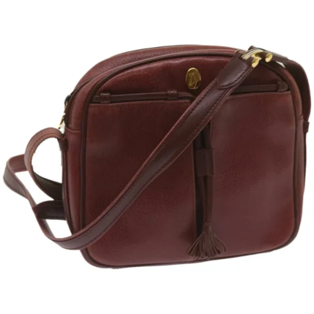Cartier Vintage Pre-owned Leather shoulder-bags Red Dames