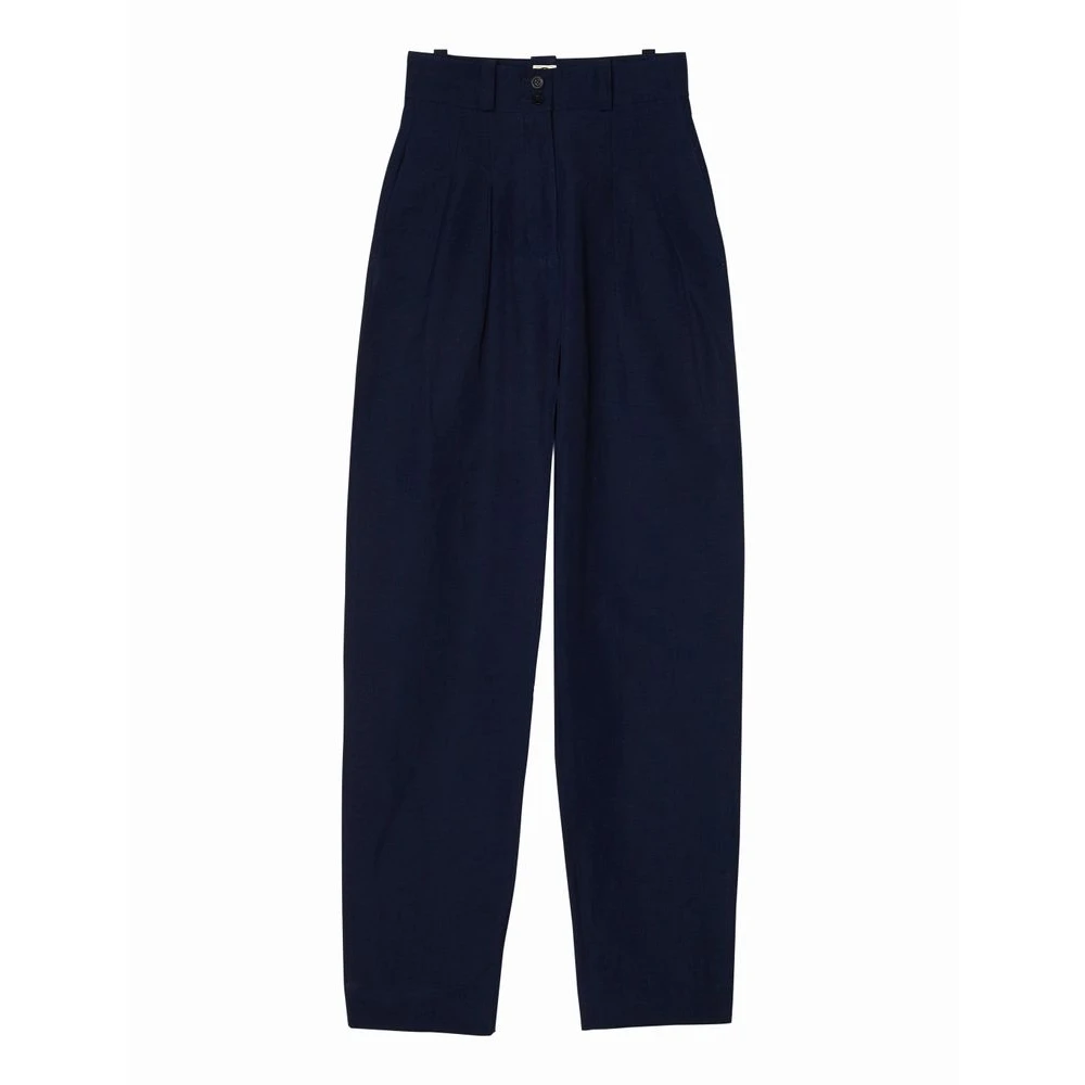 Ines De La Fressange Paris Atalia donkerblauwe broek Blue Dames