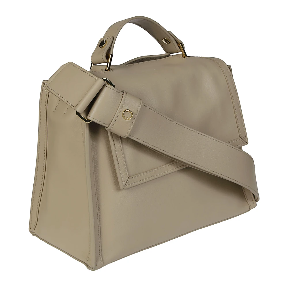 Orciani Stijlvolle Leren Tas Beige Dames