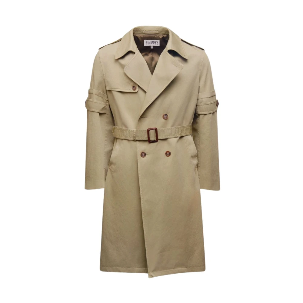 Mm6 Maison Margiela Coats - Male - Trench Coats - Beige - L - Coats